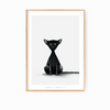 Illustrated Poster "Cat Blacky"