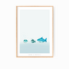 Illustrated Poster "Fishes la Familia"